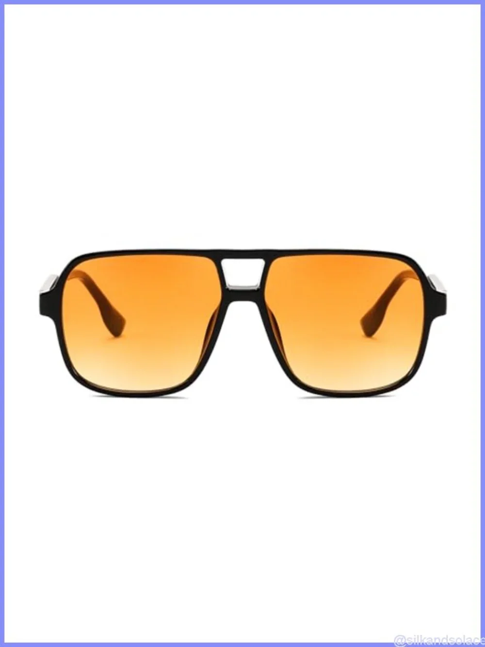 Retro Square Aviator Sunglasses 70s Vintage Plastic Frame UV400